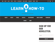 Tablet Screenshot of learnhow-to.com